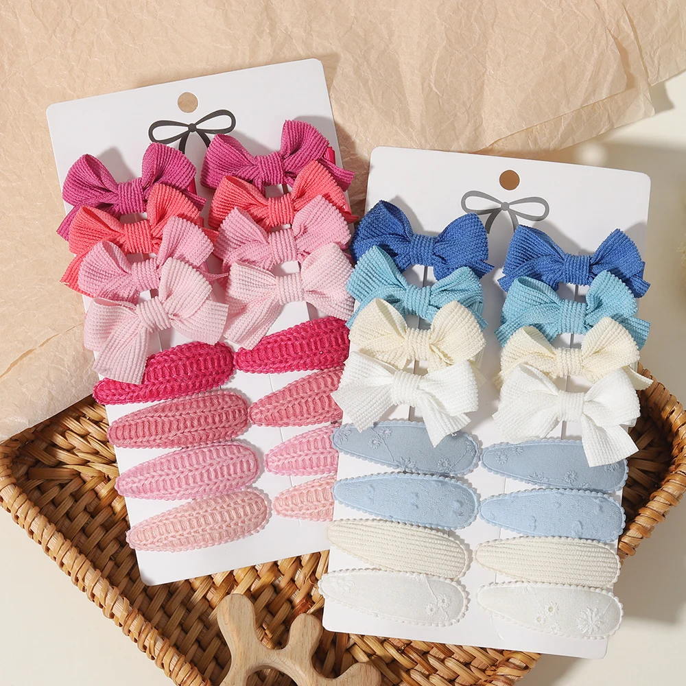 

16pcs/set Cute Girl Bow Hair Clips printed Bow and BB Clip Hair Accessories Suitable for Children Babies Girls Hair Clip Gifts
