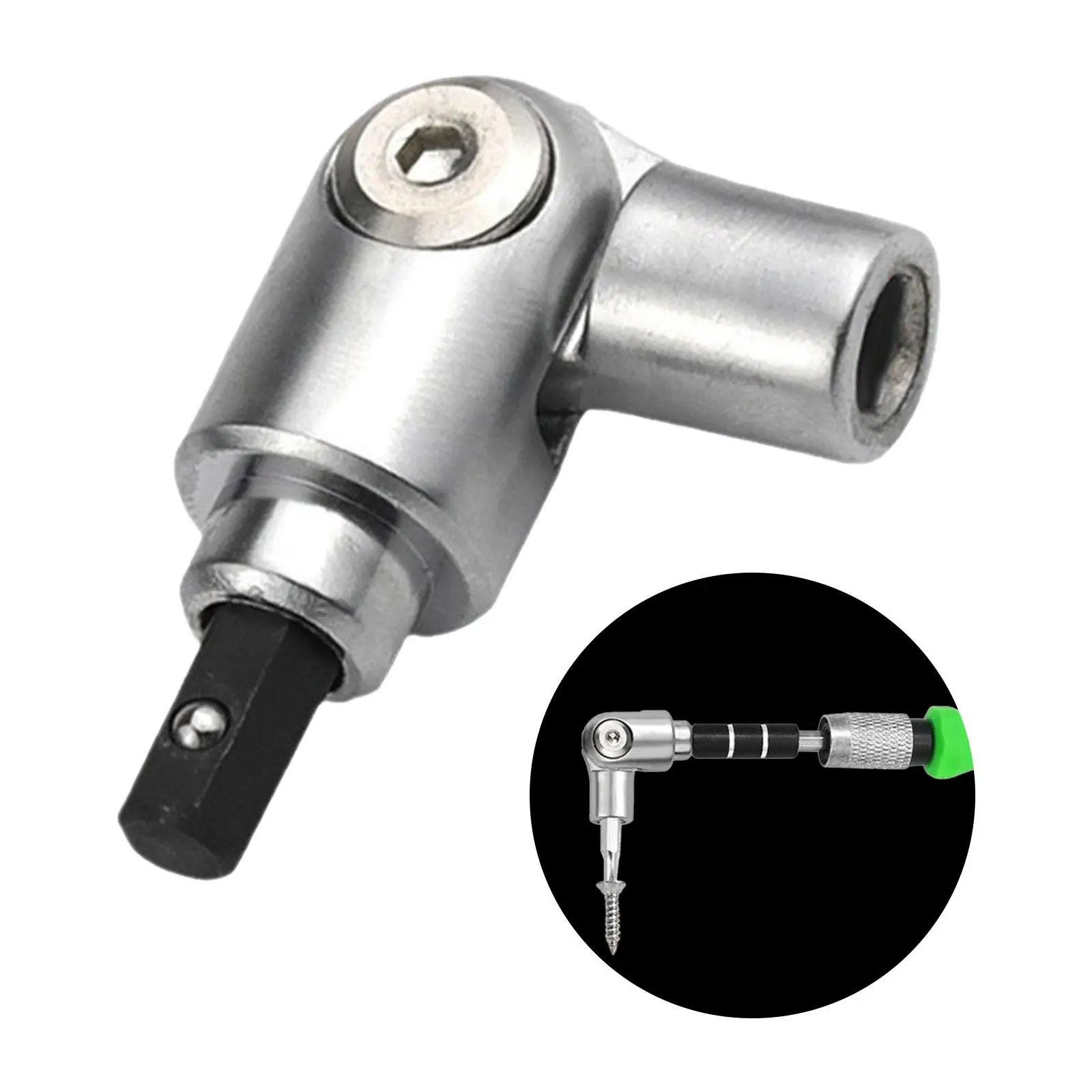 Pivoting Bit Holder Screw Holder Rotating for Tight Spaces or Corners, Manual Screwdriver Adapter, Screwdriver Bit Holder