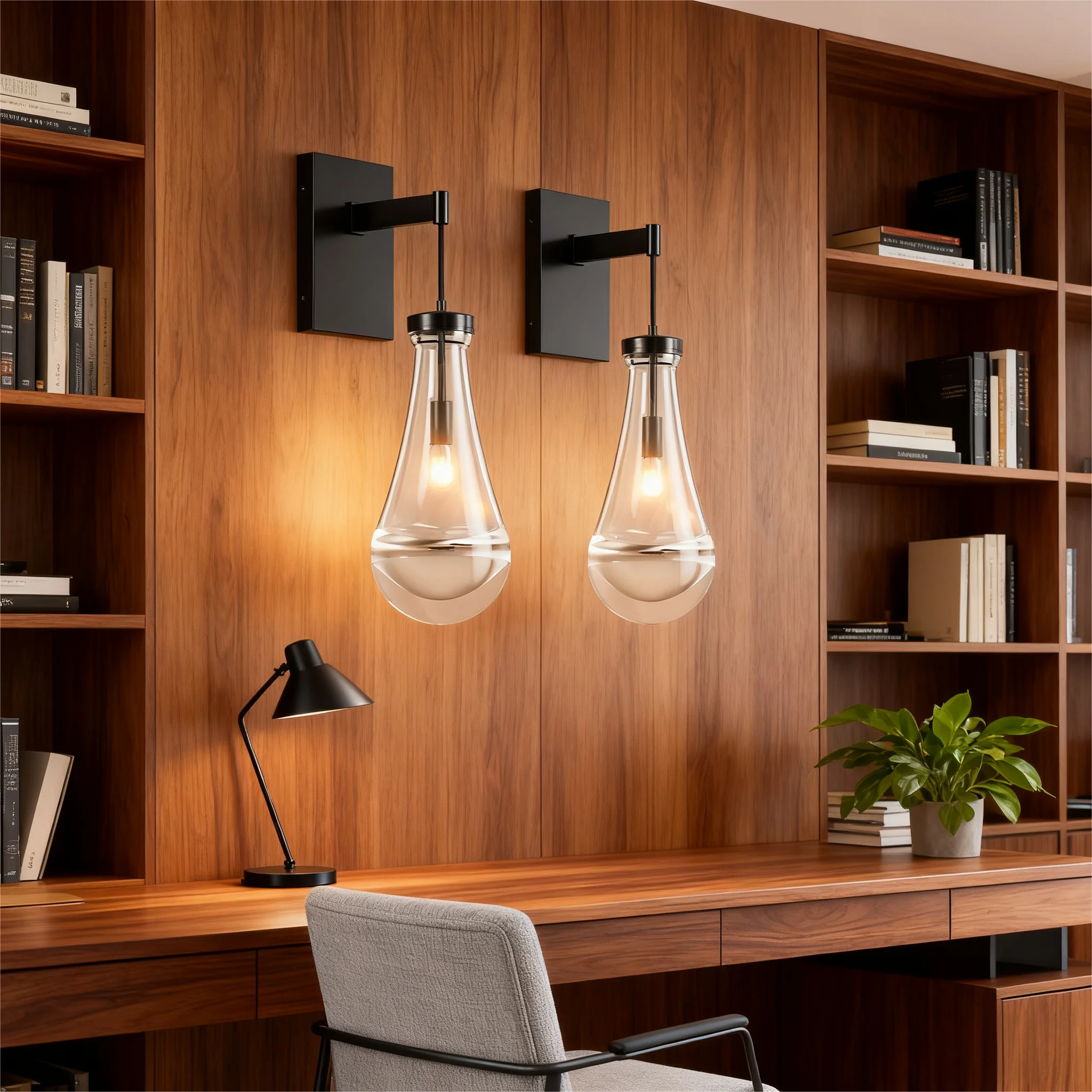 

Raindrop Wall Sconces Black/Gold Sconces Wall Decor Modern Brass Wall Lighting Glass Bathroom Sconces Indoor Vanity Light