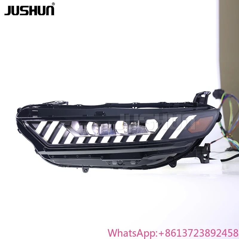 

JUSHUN Headlight Assembly for Honda Accord 11th Generation 2023-2025 Modified Audi Style LED Lens Flow Conversion