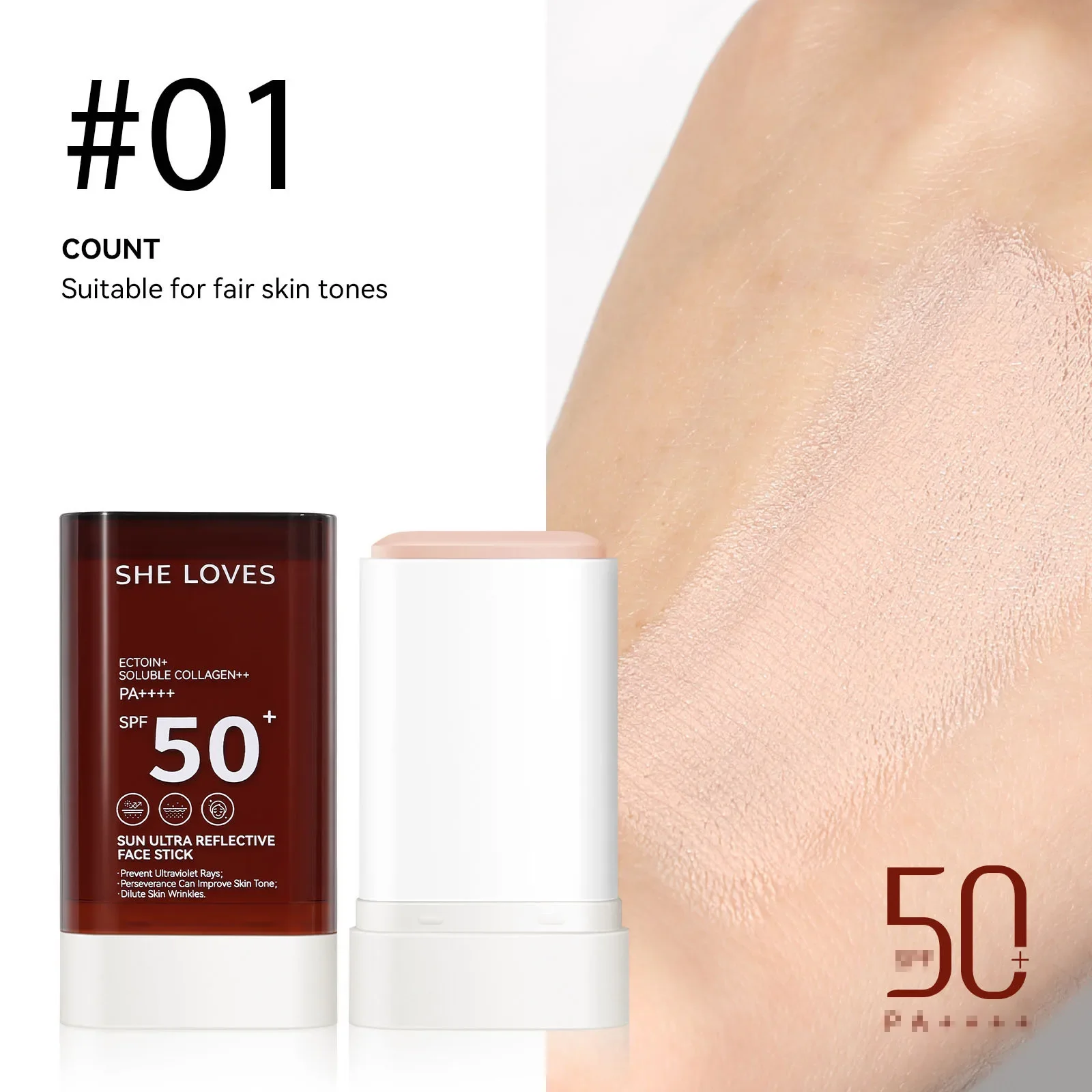 Sun Ultra Reflective Face Stick Sunscreen Foundation Lightweight Natural Longlasting Matte Eraser High Full Coverage Face Makeup