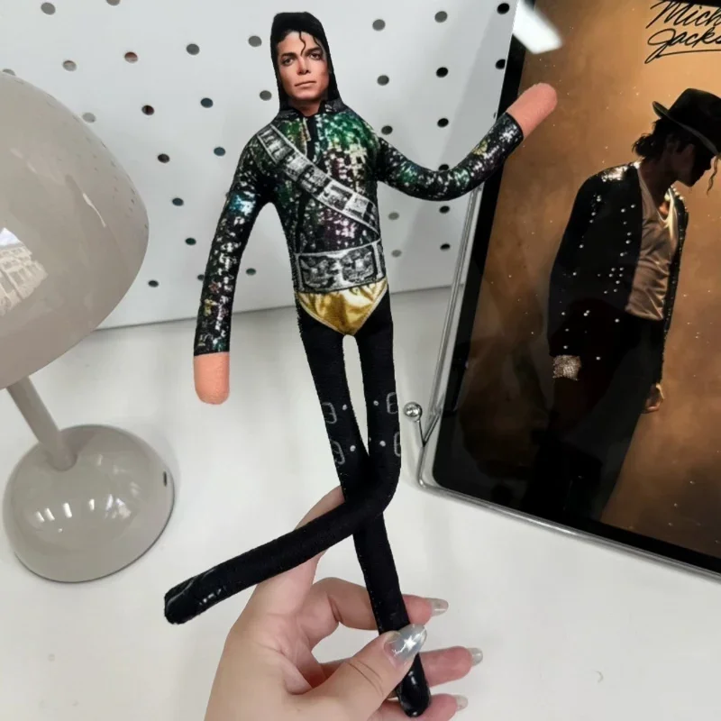 2026 Anime Michael Jackson Plüschfigur, Pop-Plüsch, gefüllte Figur, Zimmerdekoration, abstrakte, bewegliche Gelenk-Requisiten – Detail 7