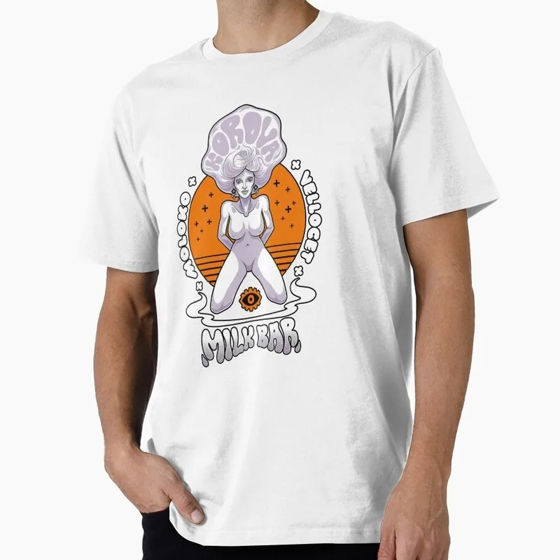 Korova Milk Bar A Clockwork Orange 0826 Retro Movie Graphic T‑shirt Alex Droog Print Unisex Casual Tee Short Sleeve Streetwear