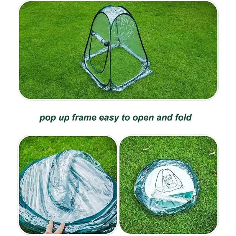 

CYCLI-Popup Greenhouse Cover Flower House Mini Garden Plant Flower Sunshine Sunlight Room Pack Of 2 Pcs