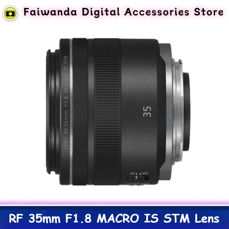 

95% новый оригинальный объектив RF 35mm F1.8 MACRO IS STM, стандартный портретный объектив для камер Canon EOS RP, R, R5 II, R6 II, R8, R10.