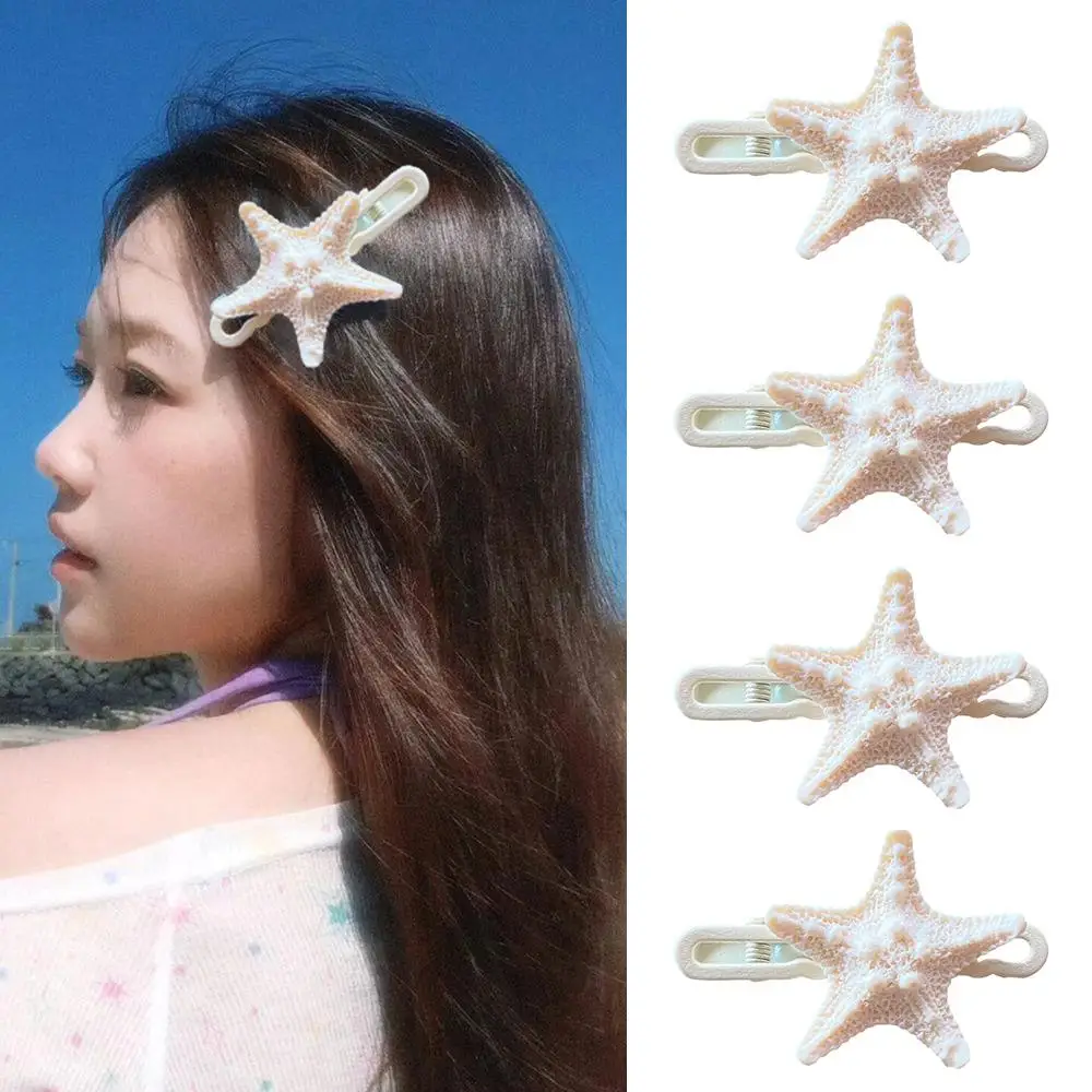 

Headwear Resin Barrettes Accessories Starfish Hair Clips Star Sea Hairpin Gifts Hair Accessories Holiday Elegant Beach Hairpin