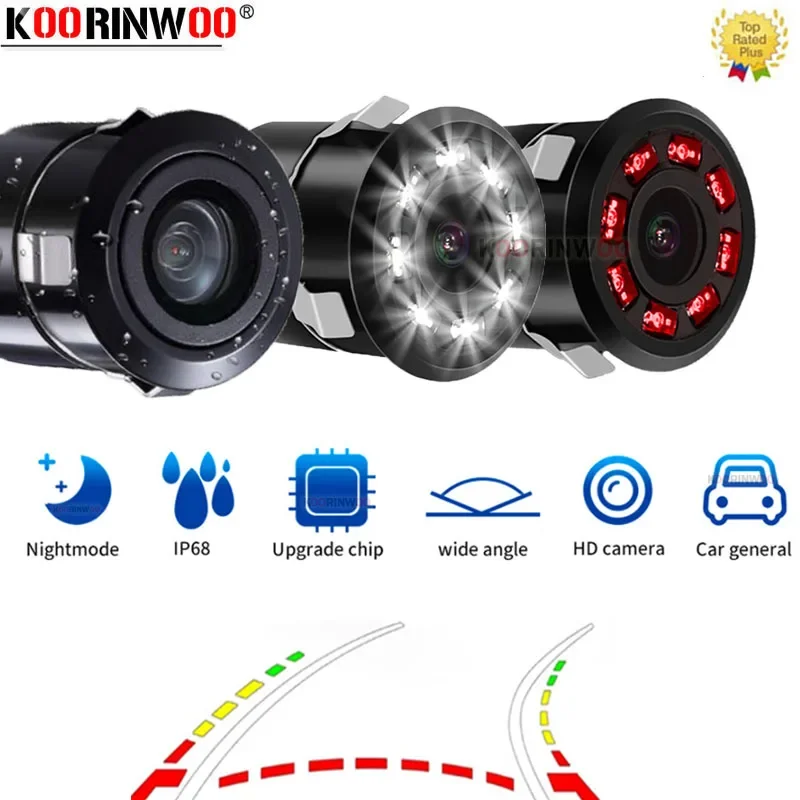 OOWLIVEE Night Vision Car Parking Intelligent System For Car Rear View Camera Dynamic Track Camara For Car Monitor Andriod DVD