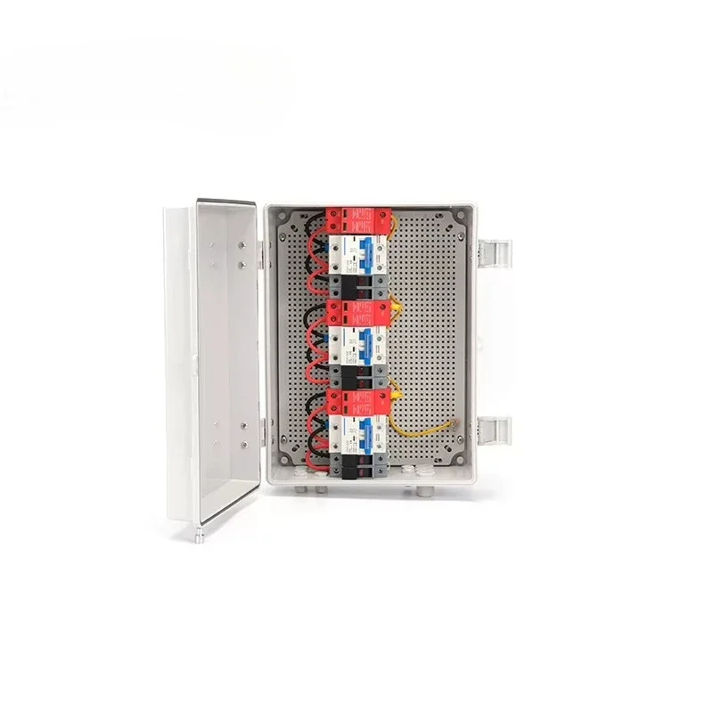 IP65 Waterproof Wall-Mounted Solar PV Combiner Box with Monitor Thunder-Proof 3 in 3 Out 500V DC Surge Protection