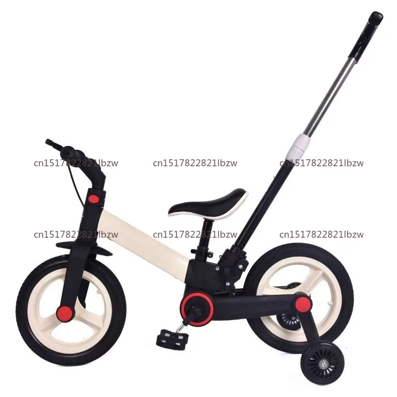 Multifunctional children's folding tricycle 2-in-1 balance bike with handbrake pedal Children's bicycle
