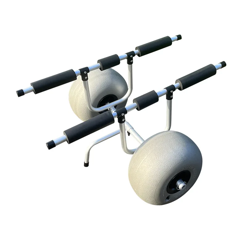 Adjustable 330lbs Hull Bars Inflatable Balloon Beach Wheels Paddleboards Foldable Carrier Kayak Cart Dolly For Kayaks, Canoes