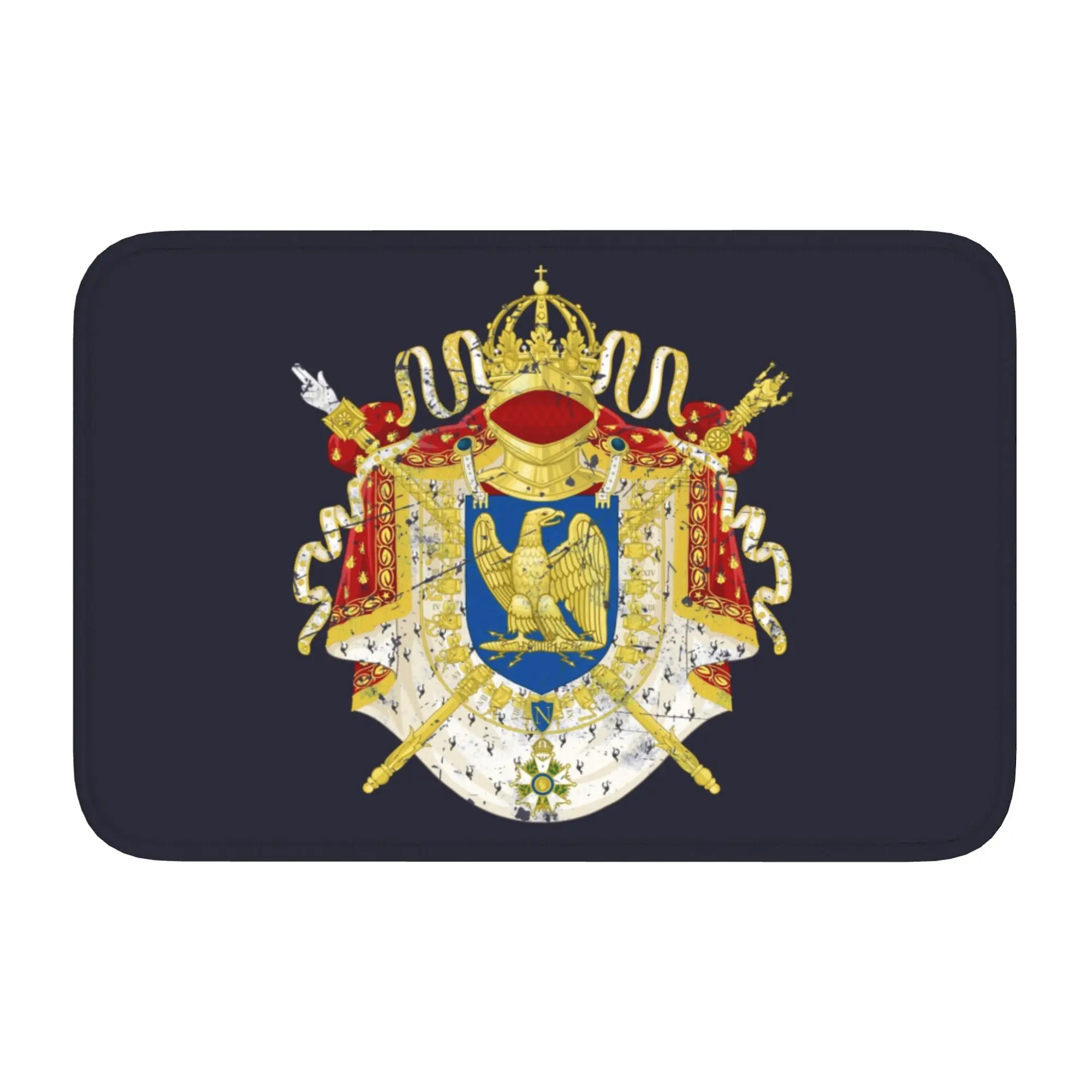 Custom French Empire Napoleon Front Floor Door Entrance Mat Outdoor Eagle Falg Kitchen Bathroom Doormat Garden Carpet Rug