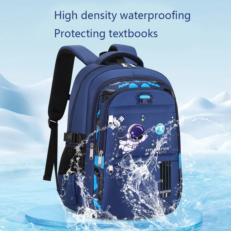 Crianças mochila crianças sacos de escola para meninos astronauta mochila escolar à prova dwaterproof água saco de livro primário infantil