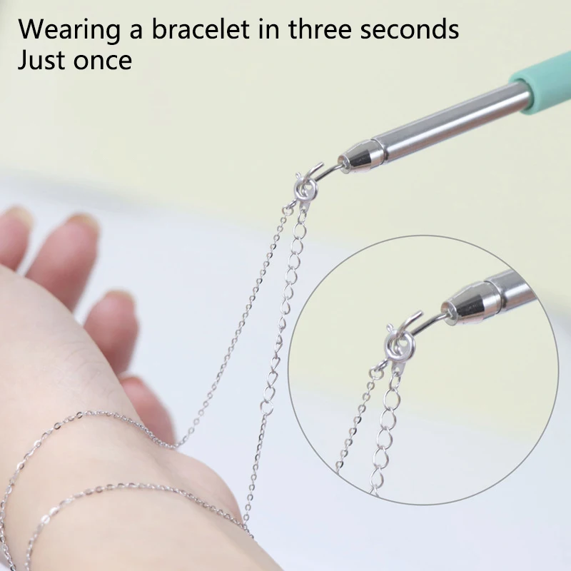 1Pc Bracelet Clasp Helper Tool Bracelets Jewelry Wearing Tools Bracelet Fastening Helper Plier Clip Quick Donning