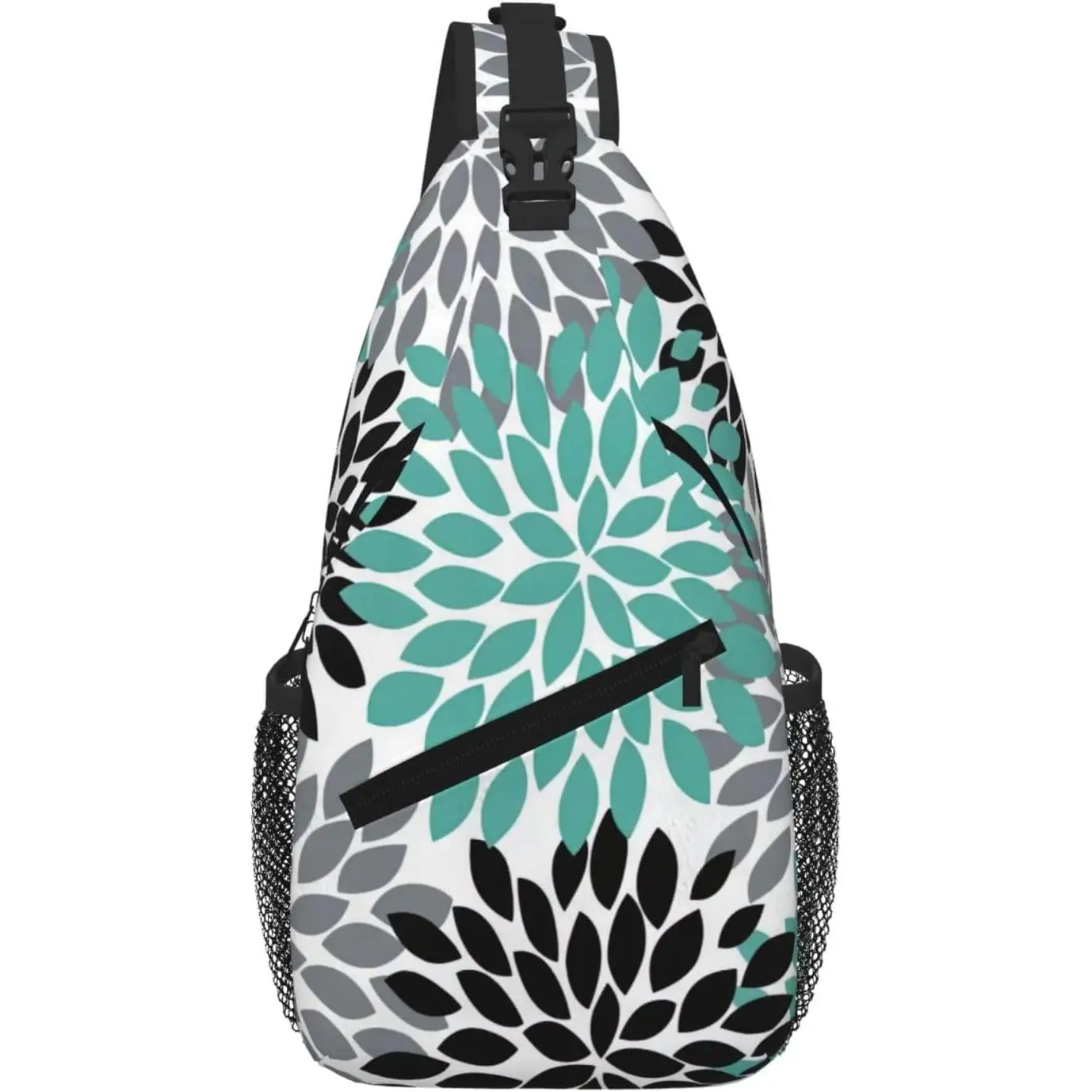 حقيبة ظهر صغيرة بحمالة على شكل زهرة الداليا، حقيبة صدر بحمالة كروس، حقيبة صدر Daypack Fanny Pack لحقيبة الظهر الخارجية للنساء والرجال