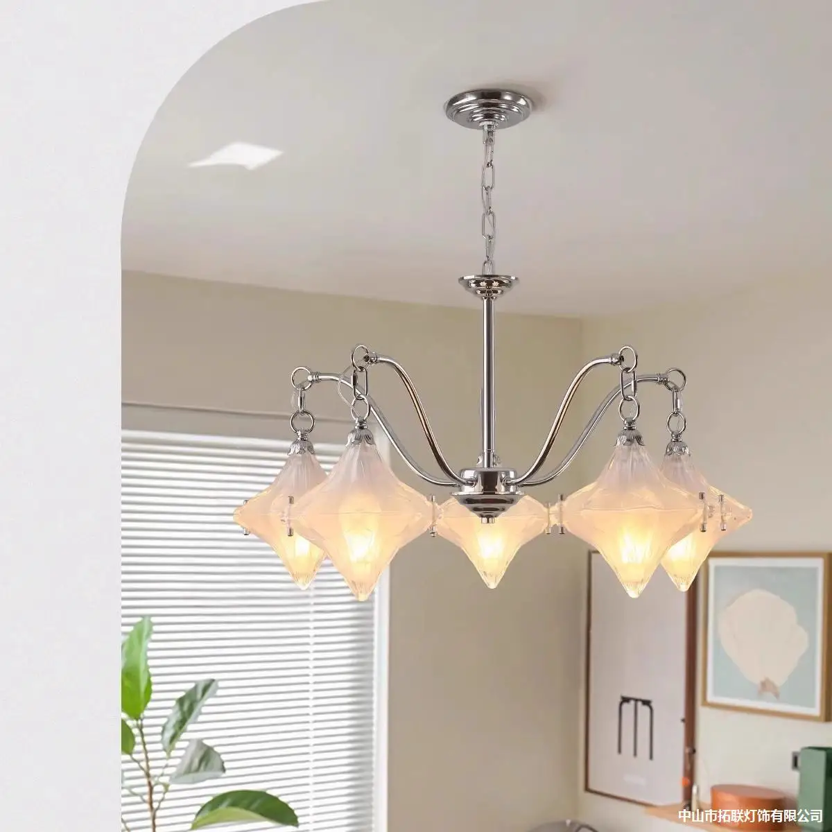 Medieval French restaurant chandelier popular modern minimalist creative high-end art cream style retro Italian American