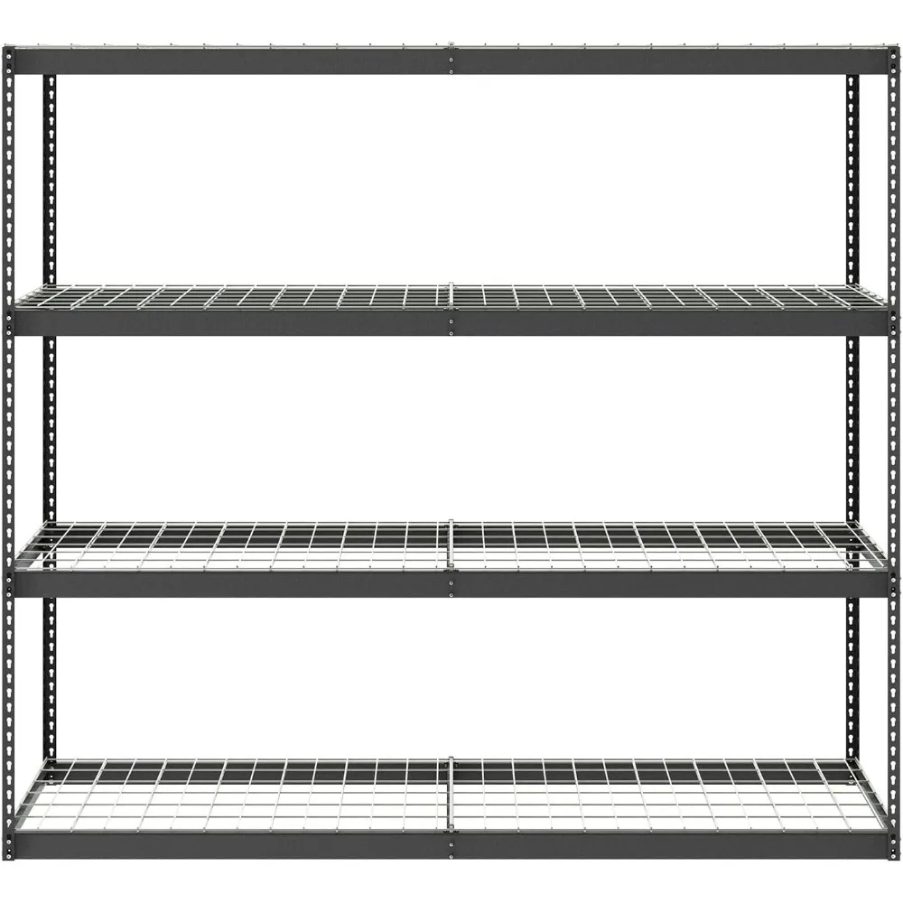 Garage Shelving-Storage Rack That Holds 500 Pounds Per Shelf - All Steel Shelves for Storage - Easy To Assemble Shelving Storage