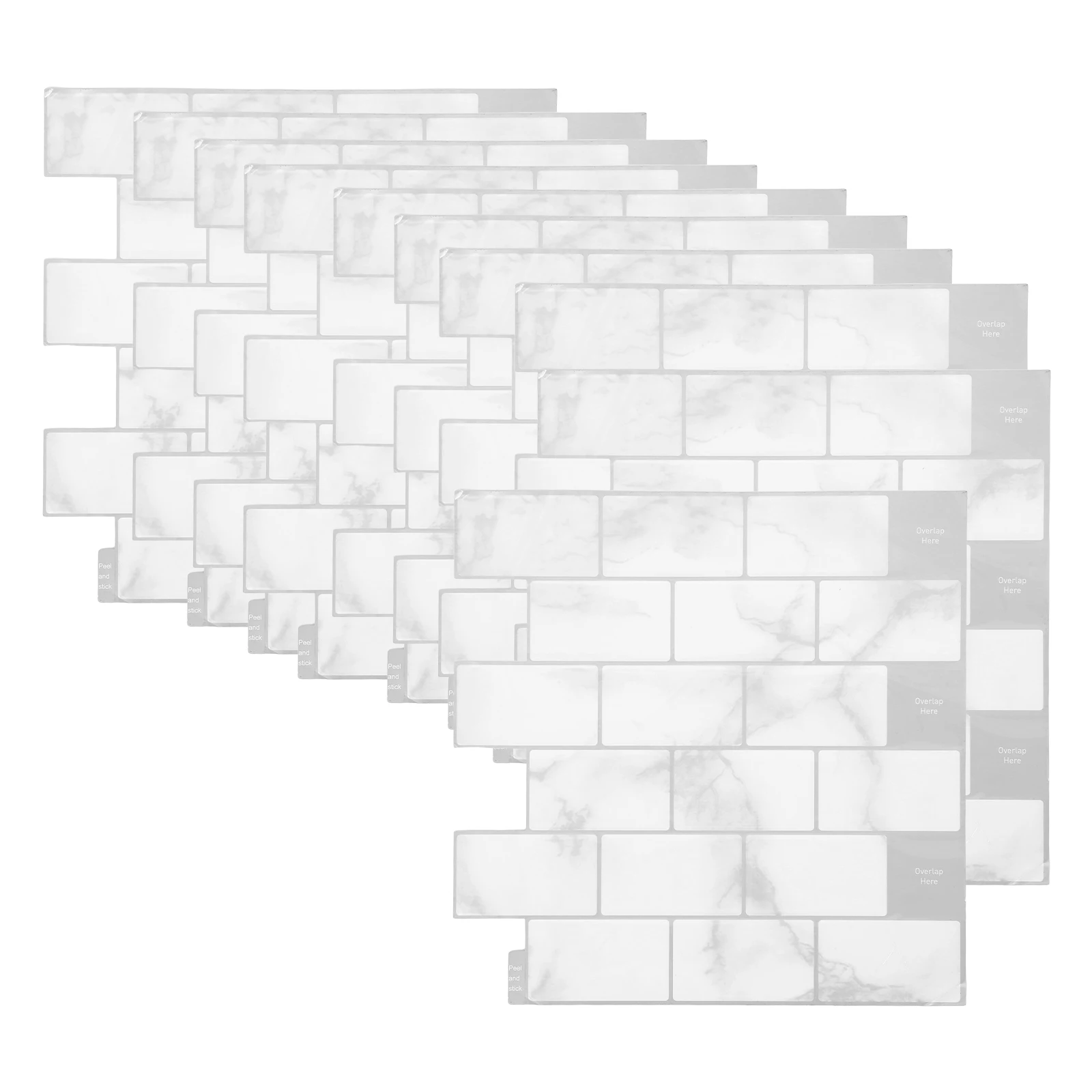 

10 листов плитки, имитация плитки, обои, самоклеящиеся наклейки, эпоксидная смола, самоклеящиеся, светло-серые, водонепроницаемые, съемные