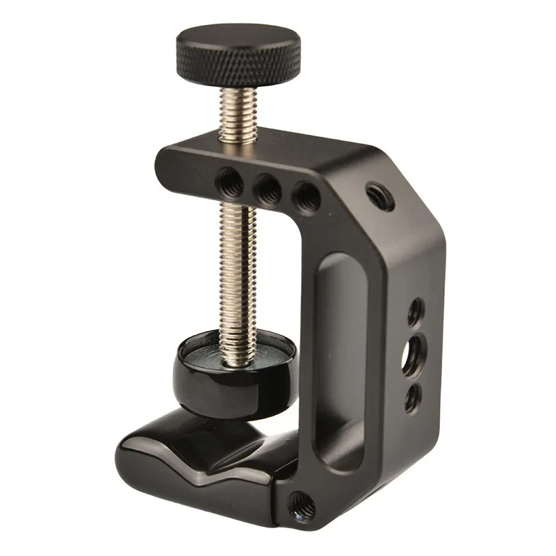 

C-Clamp with 1/4" 3/8" Thread Hole Heavy Duty C-Shaped Desktop Fixed Clamp Mount for LCD Monitor Flash Light Outdoor Accessory