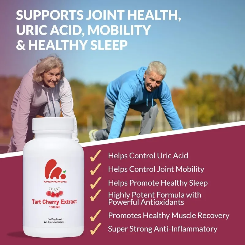 Tart Cherry Extract | 3000 mg Per Serving | 60 Vegetarian Capsules | Gluten-Free