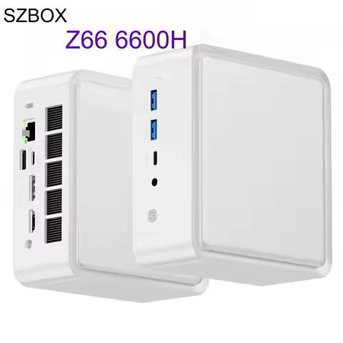 SZBOX Z66 AMD R5 6600H/Intel i7-13620H Mini PC DDR5 5600MHz M.2 PCIe3.0 Nvme WIFI6 BT5.2 Dual LAN Desktop Gaming Office Computer