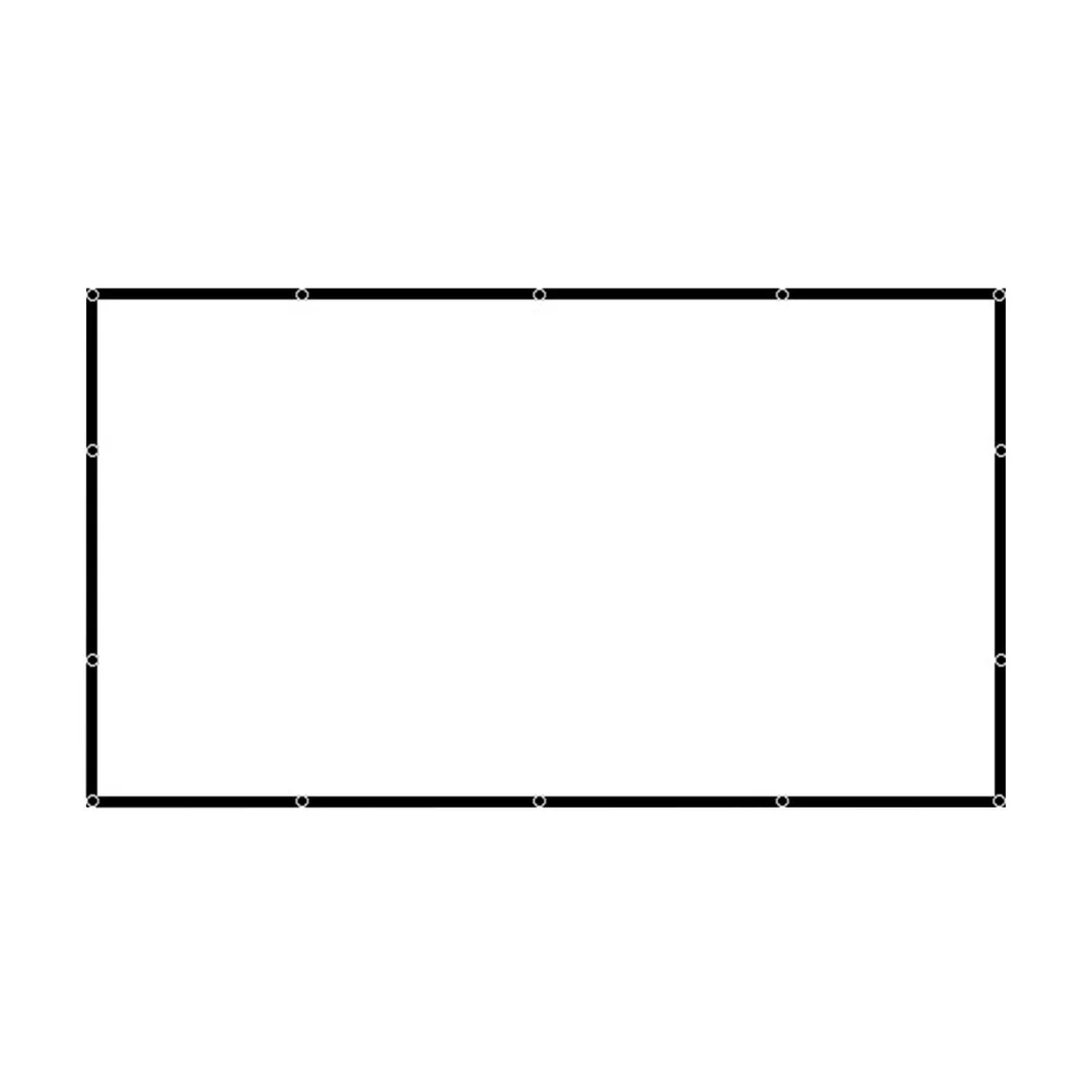 Layar Proyektor 60 Inci Penggunaan Rumah Dalam Ruangan Luar Ruangan Gesper Lubang Logam yang Diperkuat Dapat Dilipat Portabel Definisi Tinggi