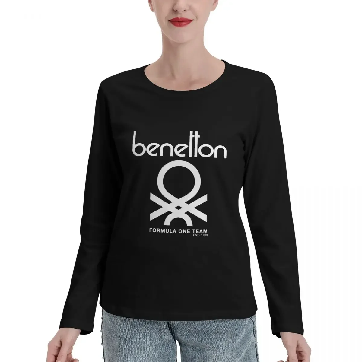 

Benetton Formula Team 80s Collection Long Sleeve T-Shirts anime clothes korean fashion T-shirt Women