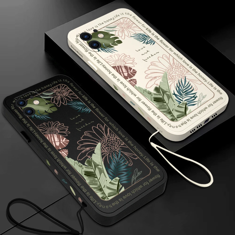 

Ins Tropical Style Phone Case For VIVO Y20 Y30 Y50 Y33T Y11 Y12 Y12S Y15 Y17 Y19 Y21 V23 V23E V21 X90 S1 Pro 5G Cover