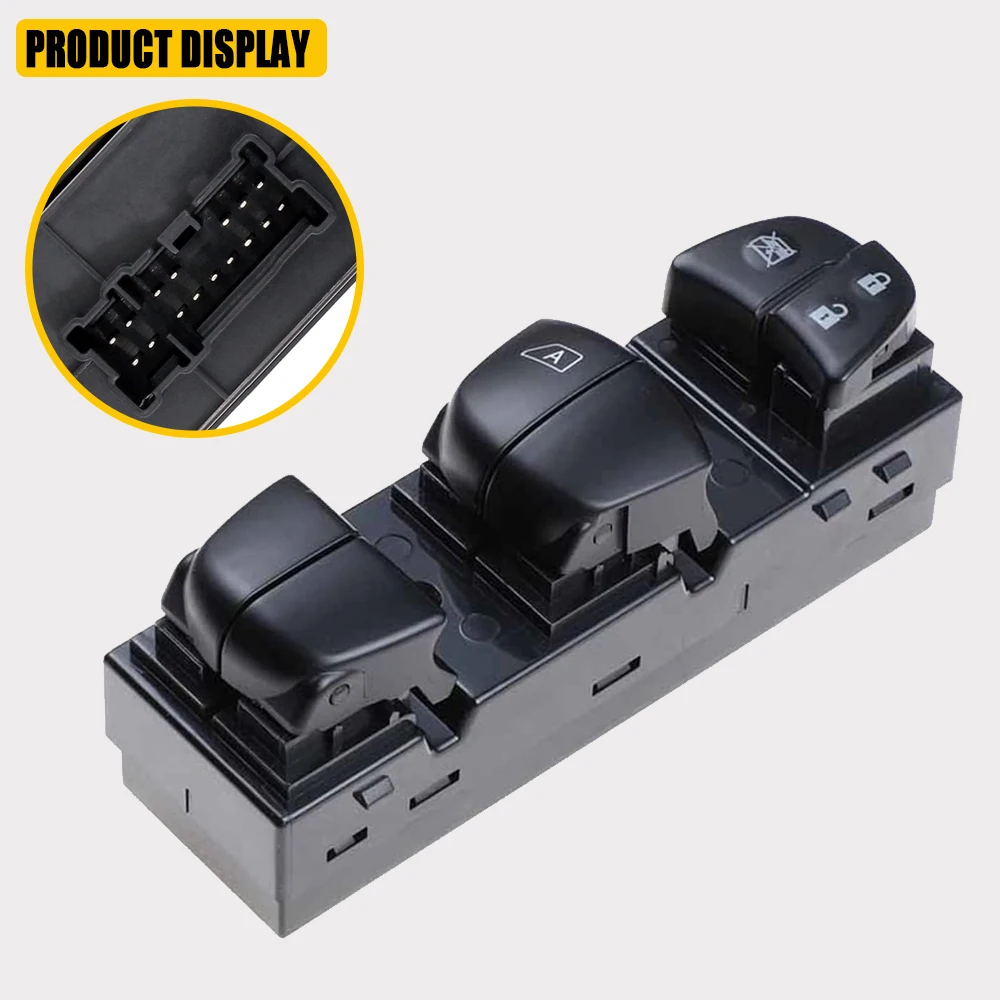 Window Switch Compatible with FOR Nissan Tiida  2011 2012 2013 2014 Driver Side Master Power Window Switch