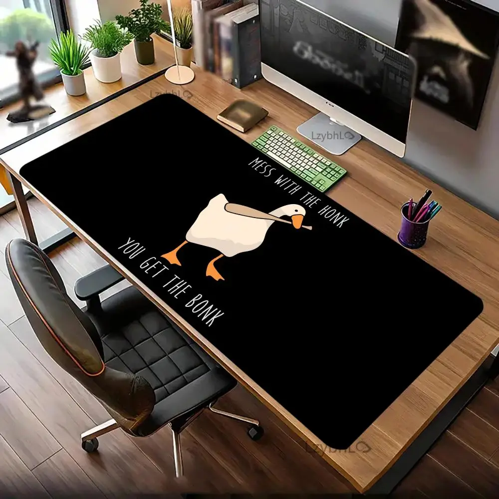 

Funny Black and White Duck Mouse Pad XXL Rubber Non-Slip Desk Mat Computer Desk Pad Gaming Mouse Pad Computer Long Desk Mat