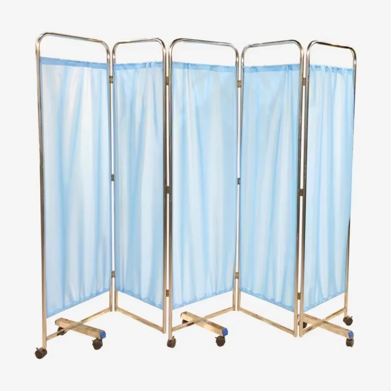 Portable Foldable Stainless Steel Medical Clinic Hospital Bed Screen for Patient