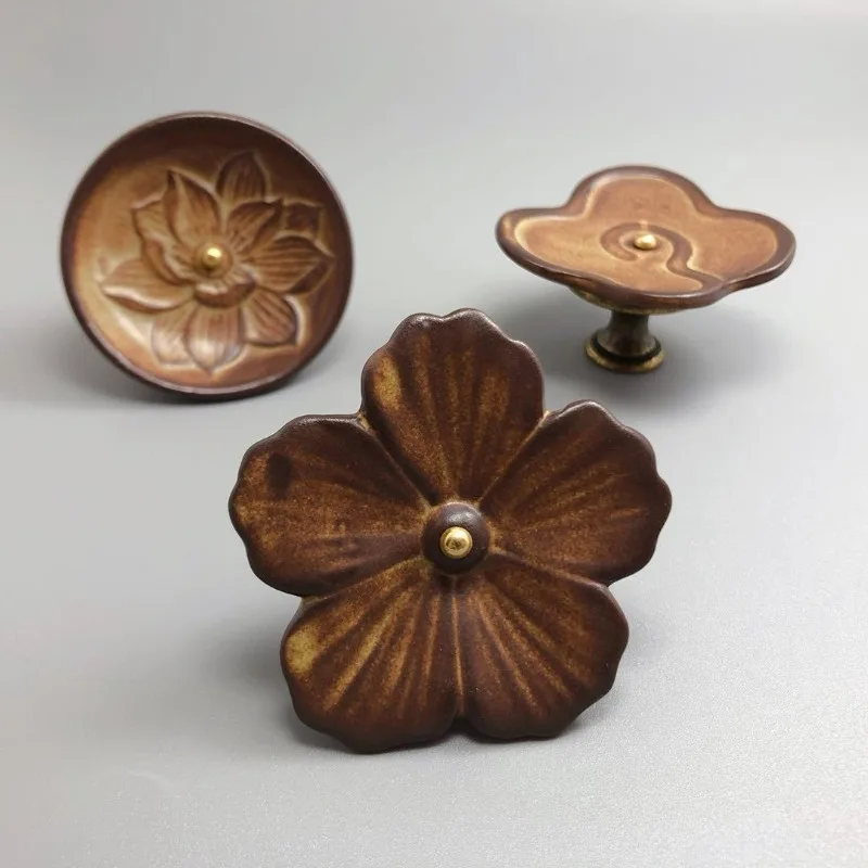 2pcs Handmade ceramic handle cabinet drawer handle