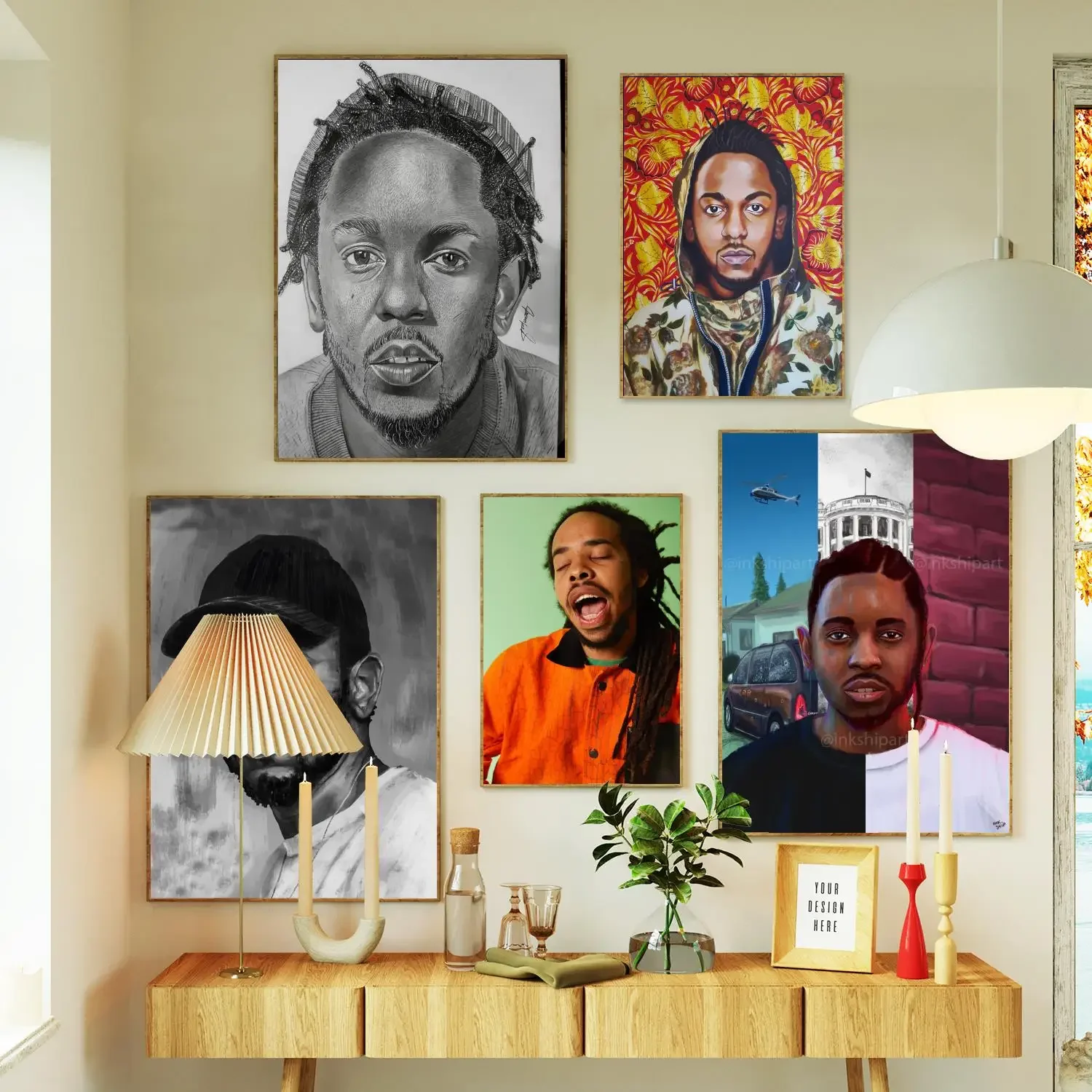 damn kendrick lamar Poster Prints Wall Art Canvas Painting Poster For Modern Family Living Room Home Decor