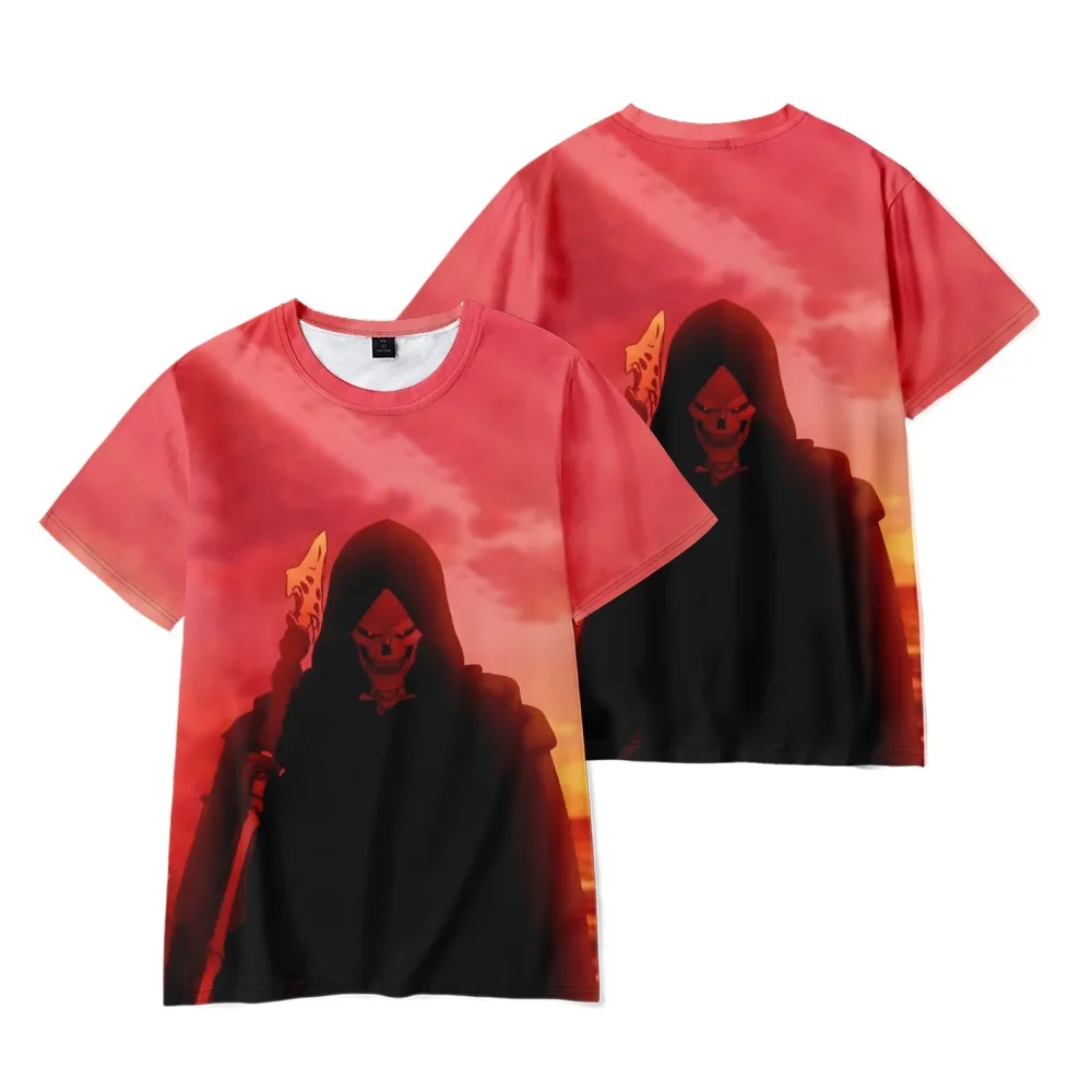 Ishura fantasia cosplay camiseta impressa para homens e mulheres, manga curta, unissex, tops de harajuku para halloween, camiseta engraçada, merch, verão