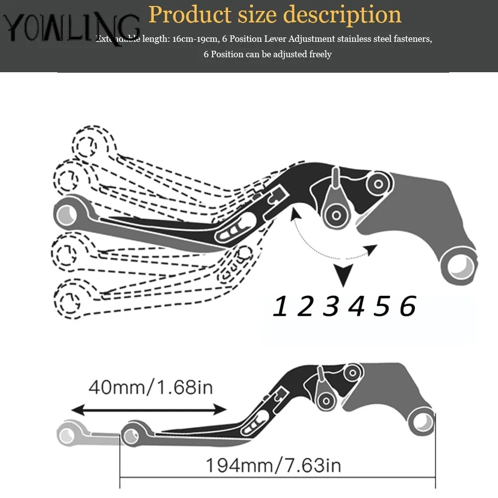 FOR CFMOTO 800MT 800 MT 800-MT 800 2021-2025 2026 2024 2023 2022 Adjustable Brake Clutch Levers Motorcycle Handle bar grips 6