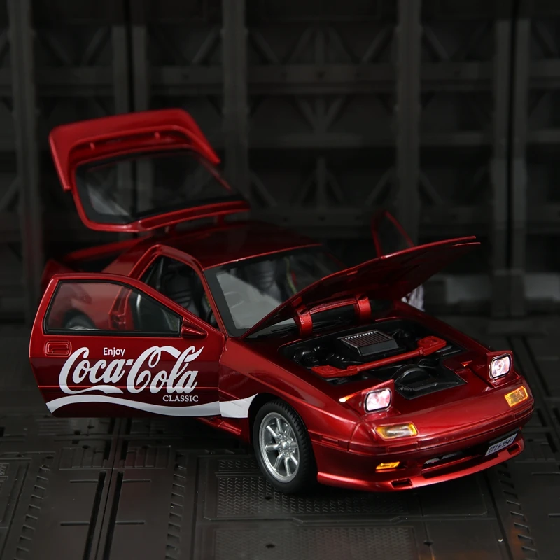 1:24 BMW M3 E30 Graffiti Edition Modelo de supercoche de aleación, puertas de coche y tapa de motor, maletero se puede abrir