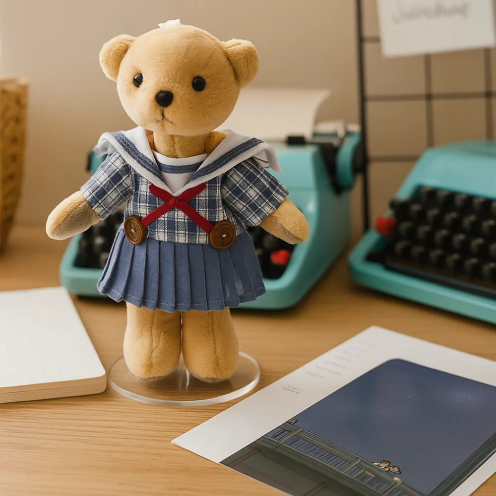 Kawaii القوس القوس ملابس دمى منقوشة القطن دمية فستان رائعة لطيف دمية صغيرة تنورة الاطفال اللعب