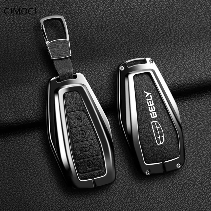 

Zinc Alloy Key Cover Case for Geely Emgrand GS Xingyue L Boyue Xingrui Icon Binyue Cool Vision X6 - Protective Key Fob Shell