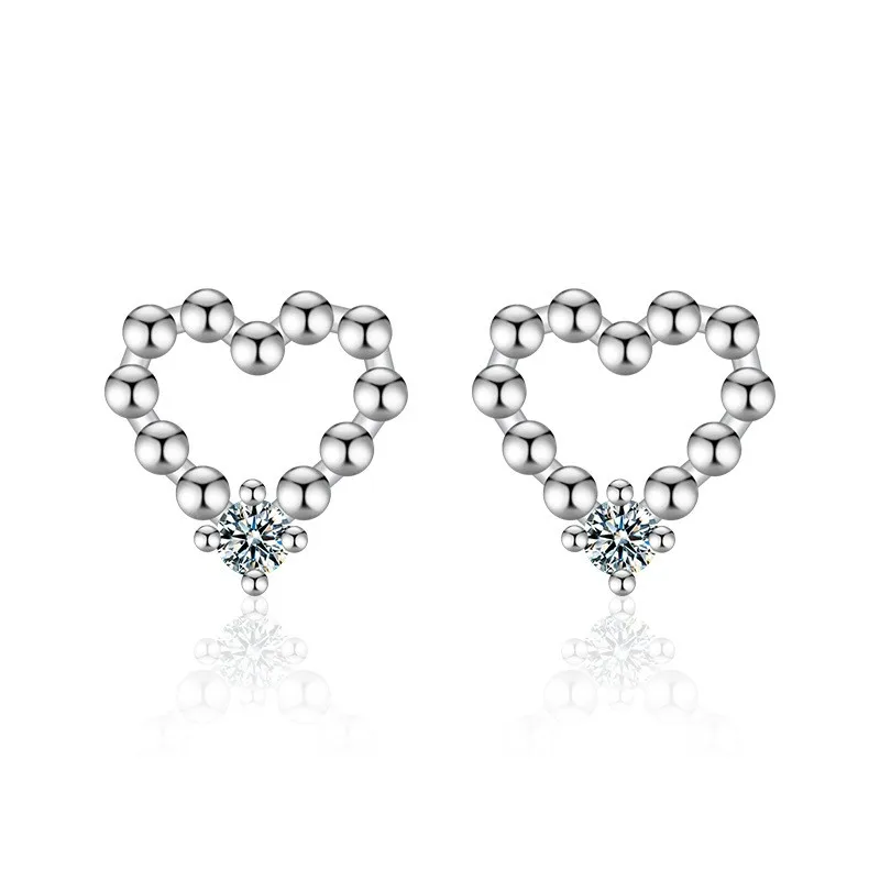 

ZFSILVER модные серьги из серебра 925 пробы 0,3 карата с муассанитом, классические изысканные простые серьги в форме сердца, подвески, женские аксессуары, ювелирные изделия, подарок XEA068
