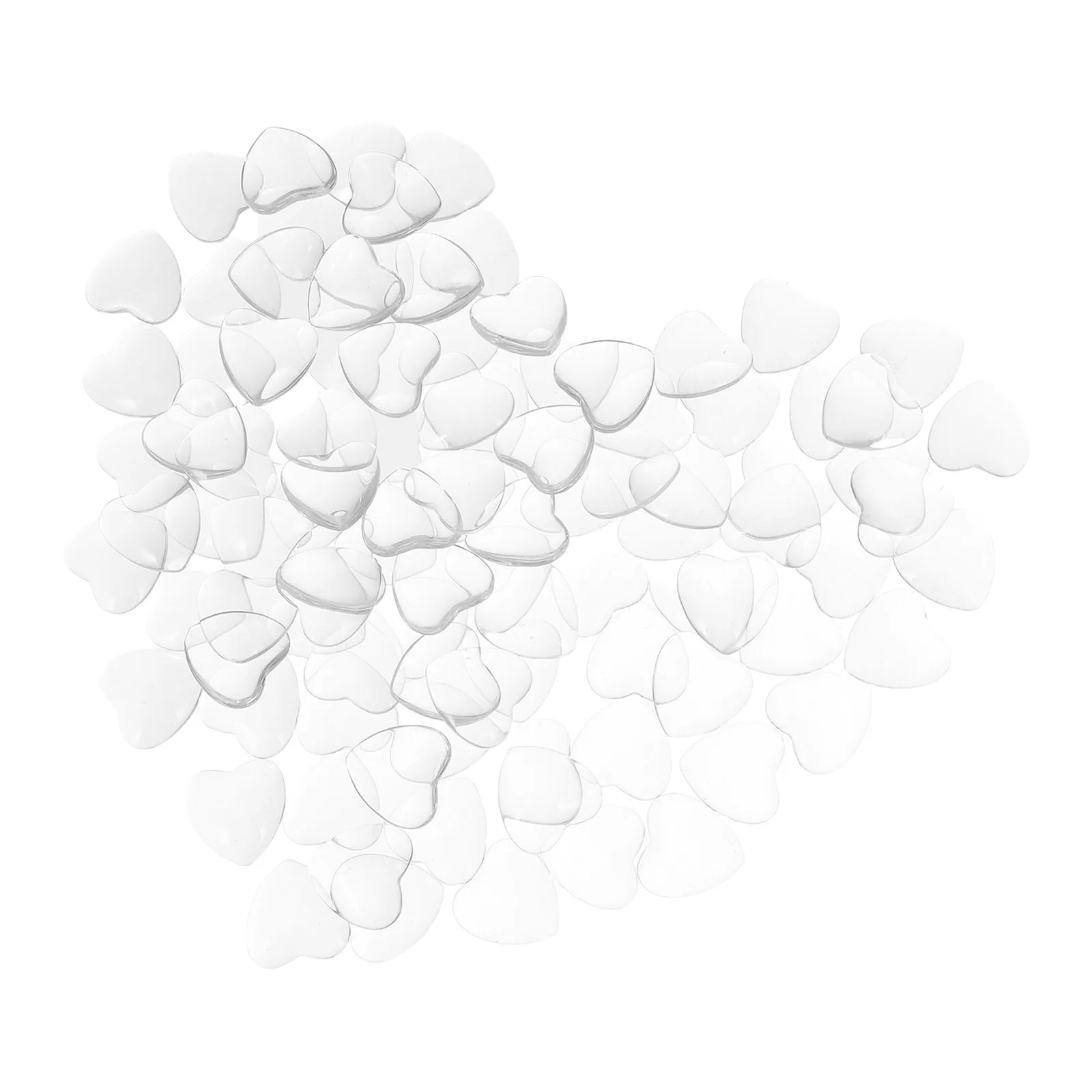 

100 Pcs Jewelry Patch Making Heart Cabochons Dome Pendants Transparent Supplies