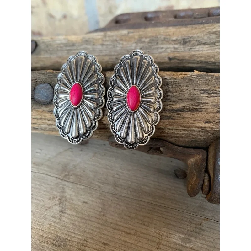 أقراط نسائية على الطراز القبلي الهندي العتيق على الطراز البوهيمي العرقي مجهزة بإكسسوارات وهدايا مجوهرات رائعة