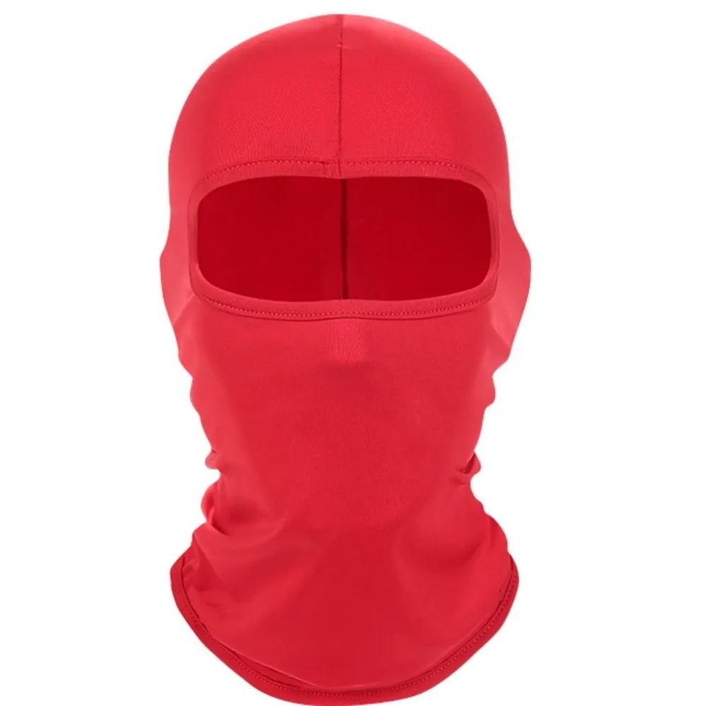 New Solid Color Balaclava Elastic Breathable Full Face Cycling Cap Climbing Anti-Ultraviolet Full Face Neck Mask Unisex