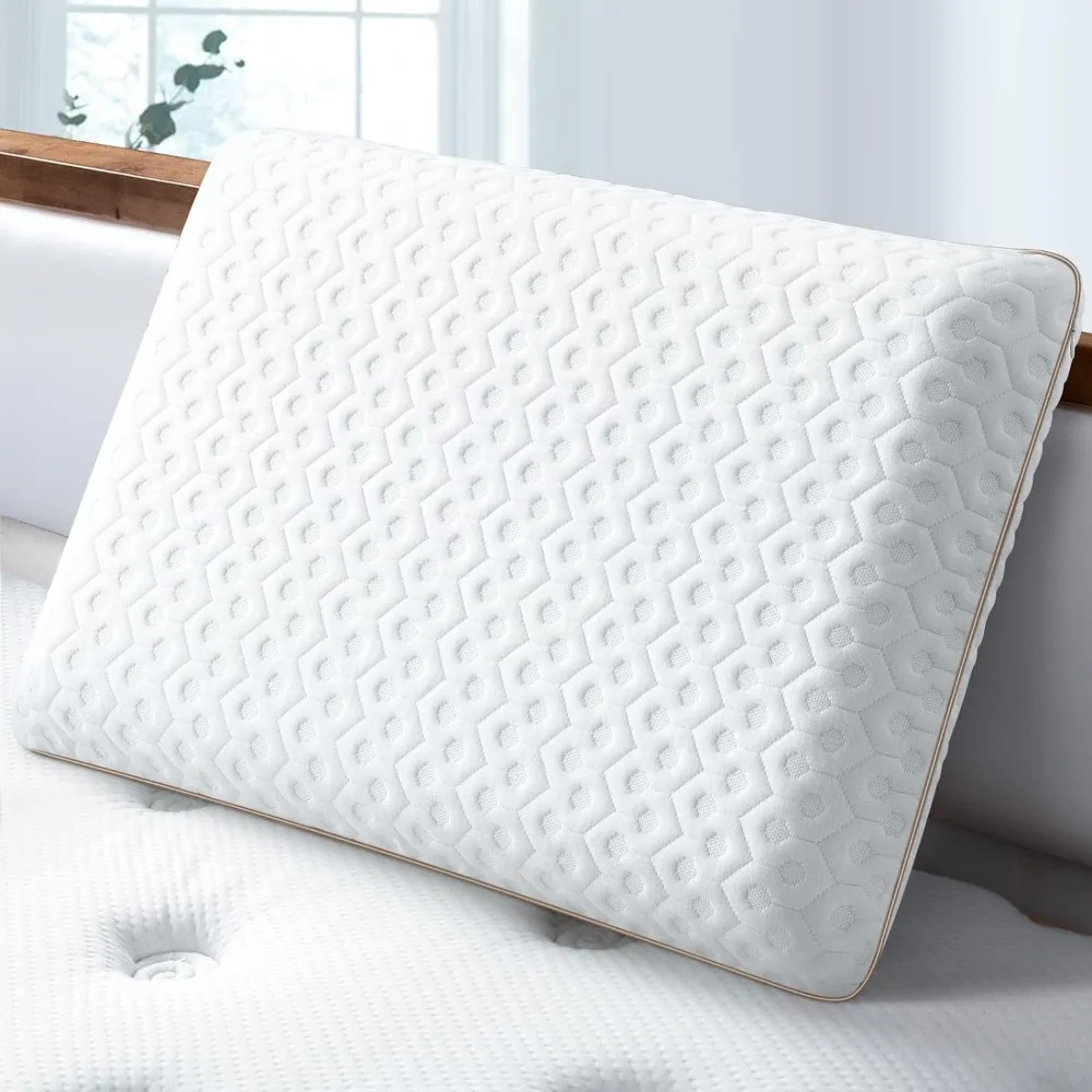 

Memory Foam Pillow King - Medium Firm Gel Foam Pillows for Sleeping - Orthopedic King Size Bed Pillows for Neck Pain