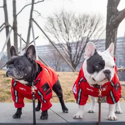 Pet Coat Dogs Jacket Raincoat Reflective Windbreaker French Bulldog Costume Pet Hoodies Clothes Dogs Small Medium Apparel Jacket