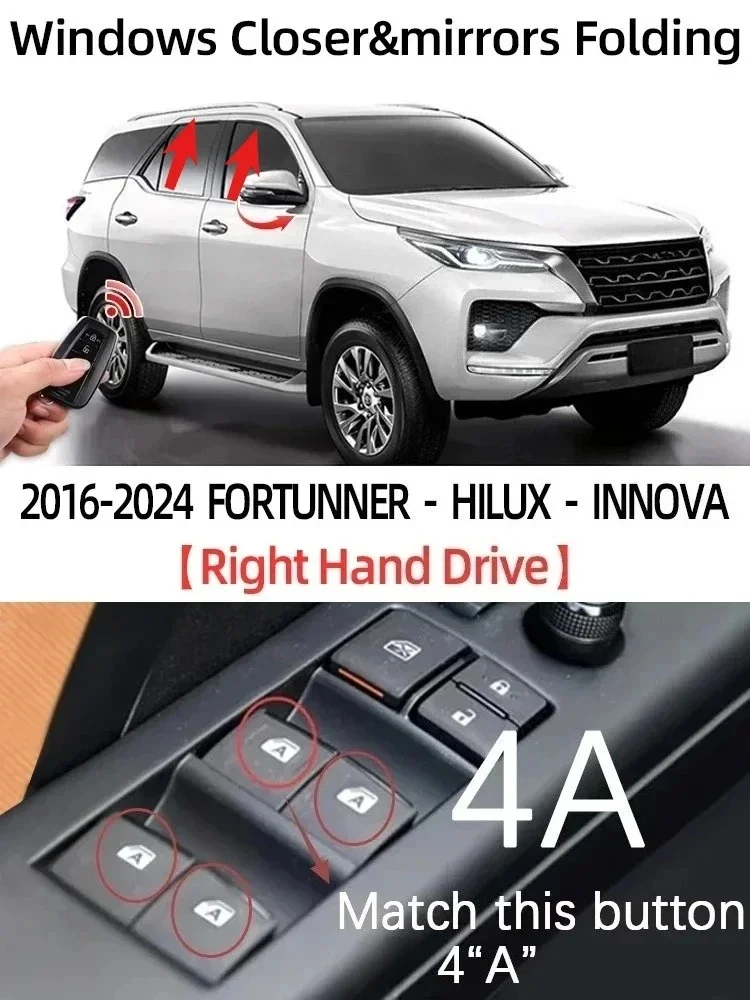Intelligent Window Closer & Side Mirror Folding Module for Toyota Hilux Fortuner Innova