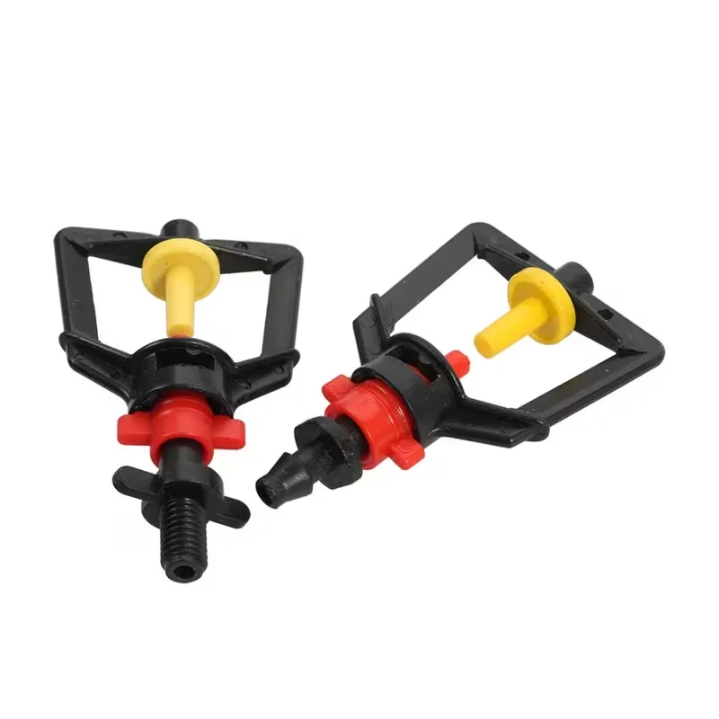 10/20pcs Greenhouse Watering Sprinkler Dripper Drip Irrigation Garden Adjustable Mist Emitters Stake Micro Spray Rotating Nozzle