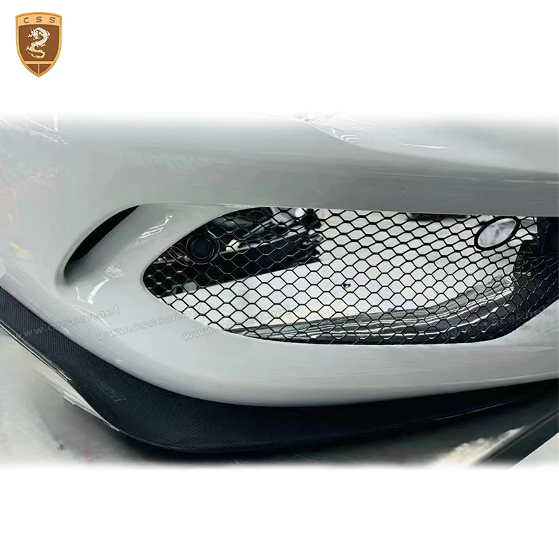 Newest OEM Style Car Front Bumper Baffle Inner Guard Spoiler For Ferrari 296 GTB Dry Carbon Splitter Chin Holder Guide Decorate