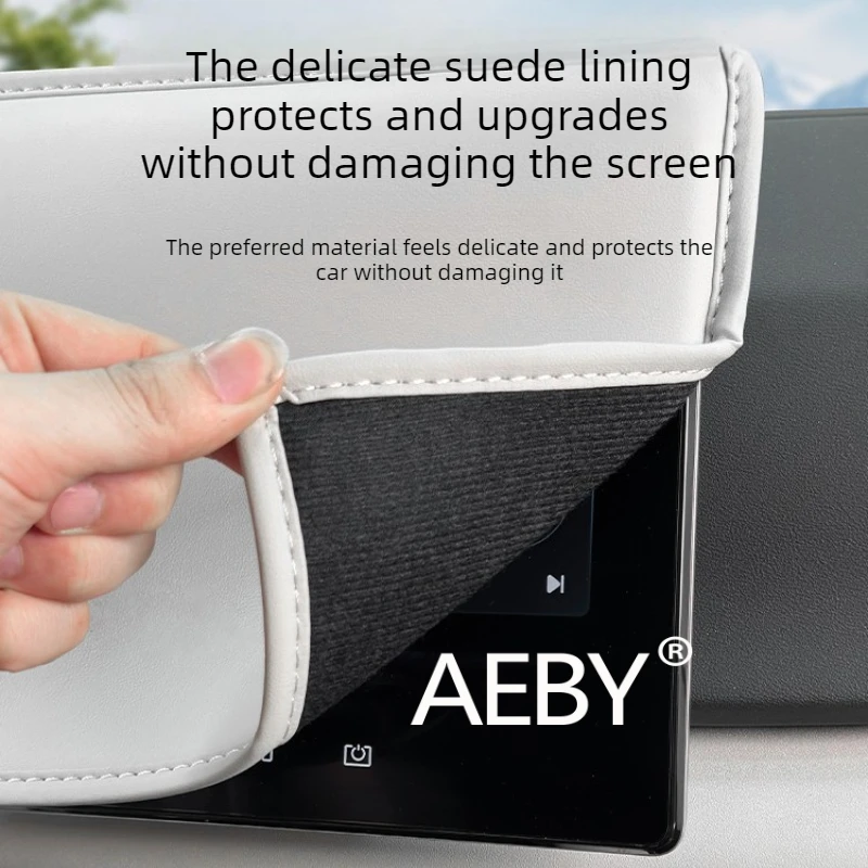 

AEBY For BYD Atto 2 Smart Driving Editio 2024-2025 Touch Screen Leather Case,Anti-Scratch & Shockproof,Leather Screen Cover