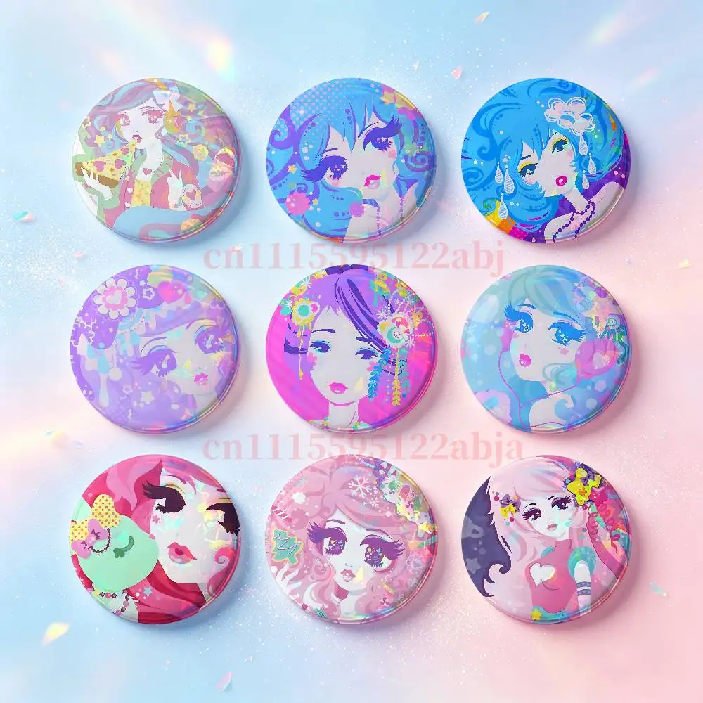 Miss K-KikaLiz Lorini Badges 25 32 44 58 75 mm Round Customizable Wholesale Fan goods Self-made fan freebies