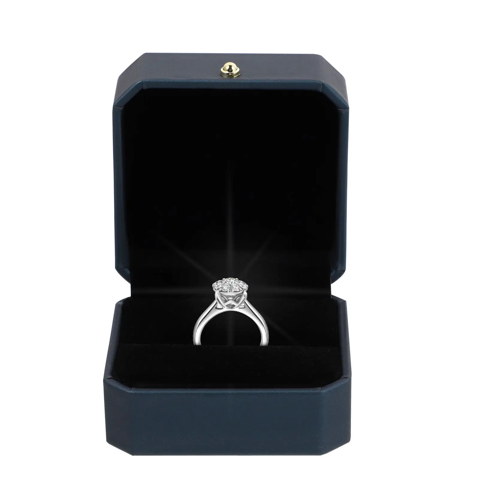 

Premium Jewelry Box Lid Design Elegant PU Storage Case for Rings Necklaces Earrings Travel Home Jewelry Store Use