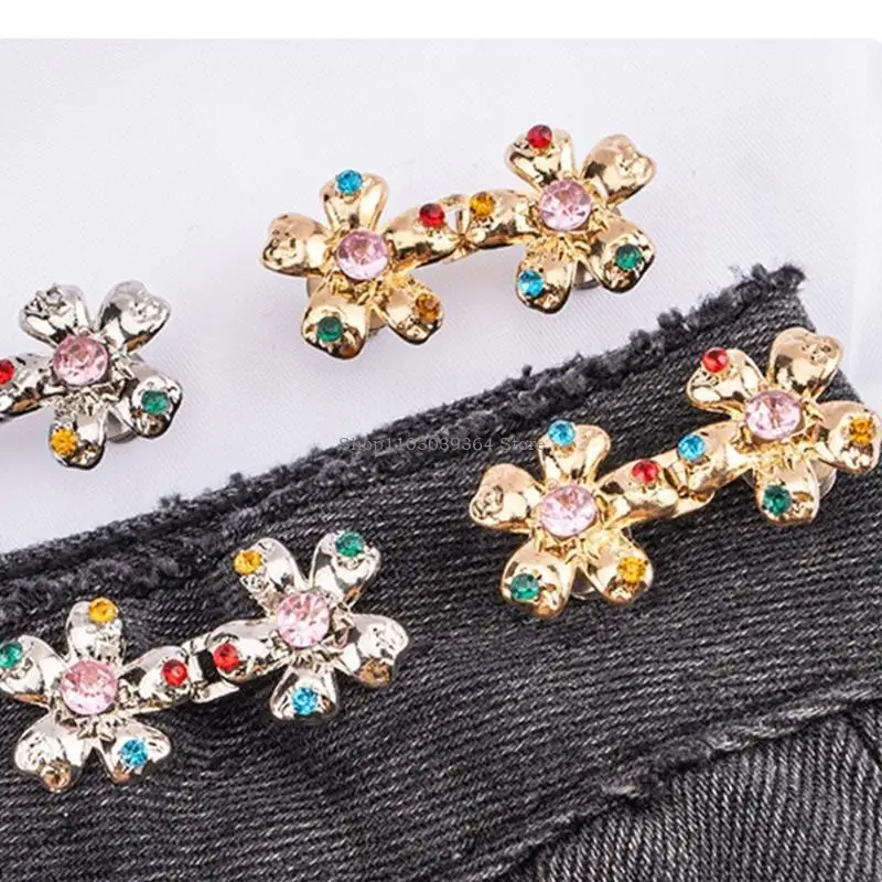 Цветочная талия затянуть штифты для брюк на талию кнопку кнопки защелк